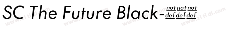 SC The Future Black字体转换